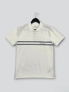 Calvin Klein White Logo Polo